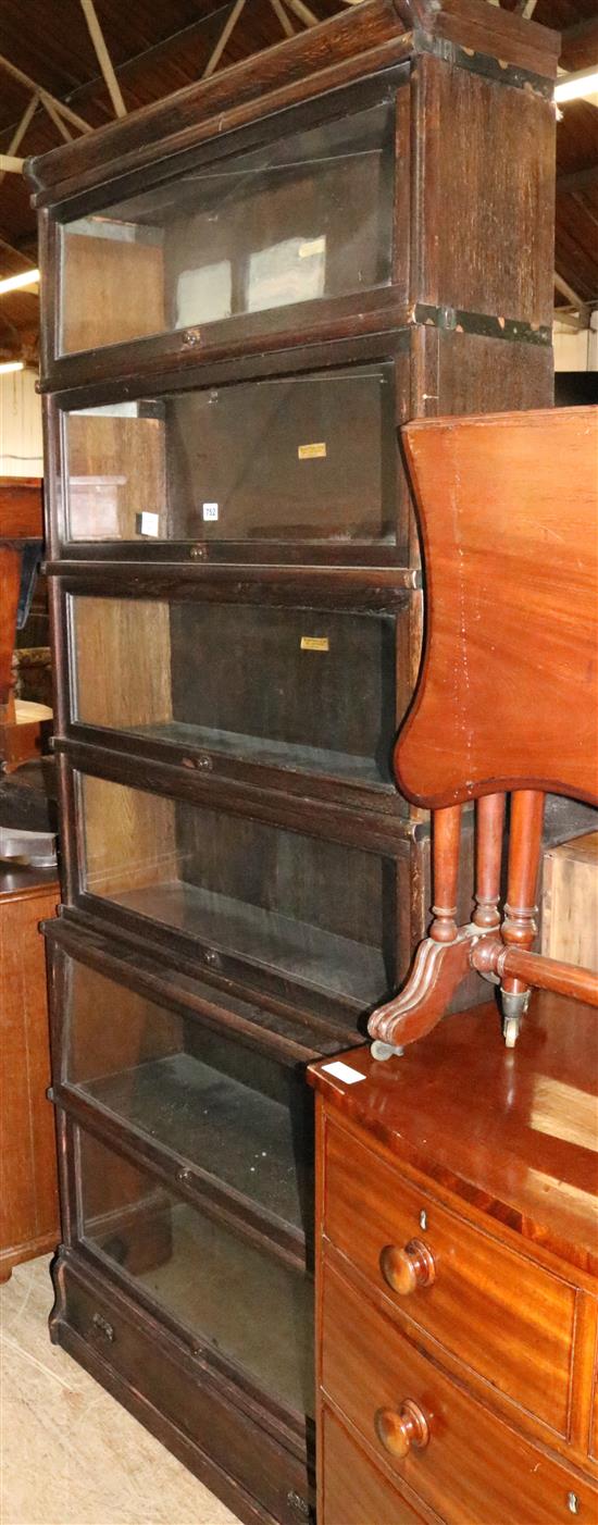Globe Wernicke oak six section bookcase